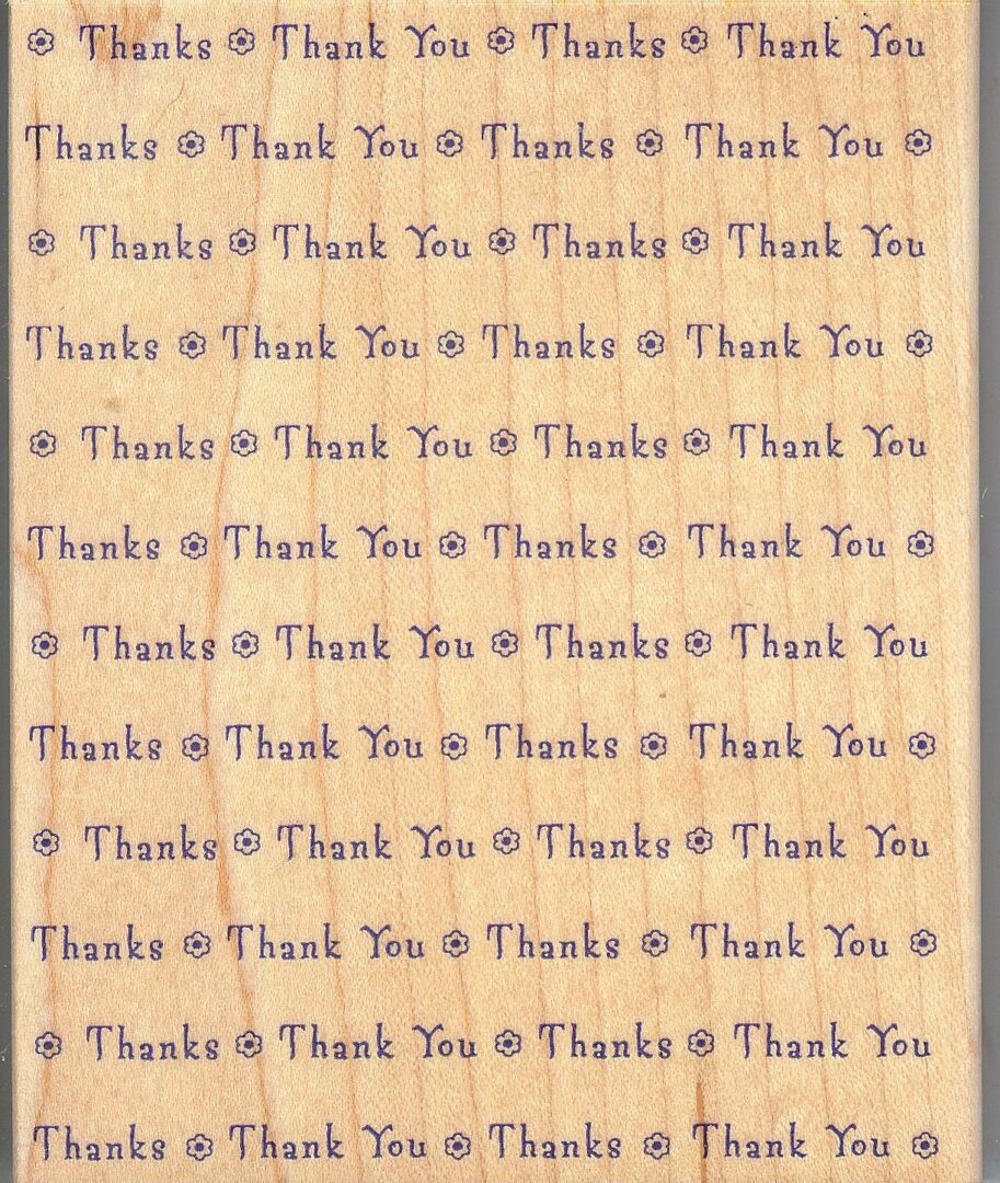 A bunch of thank you stickers on top of each other
