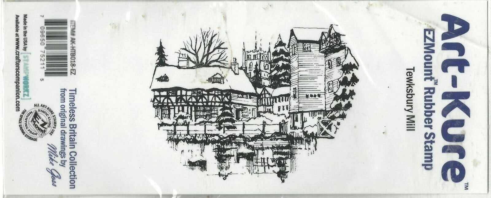 A drawing of a town with trees and buildings.