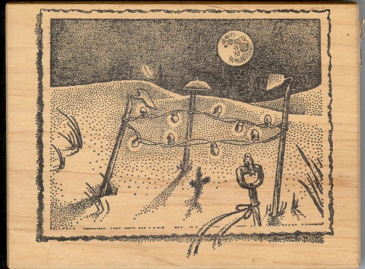 A drawing of people playing volleyball on the beach.