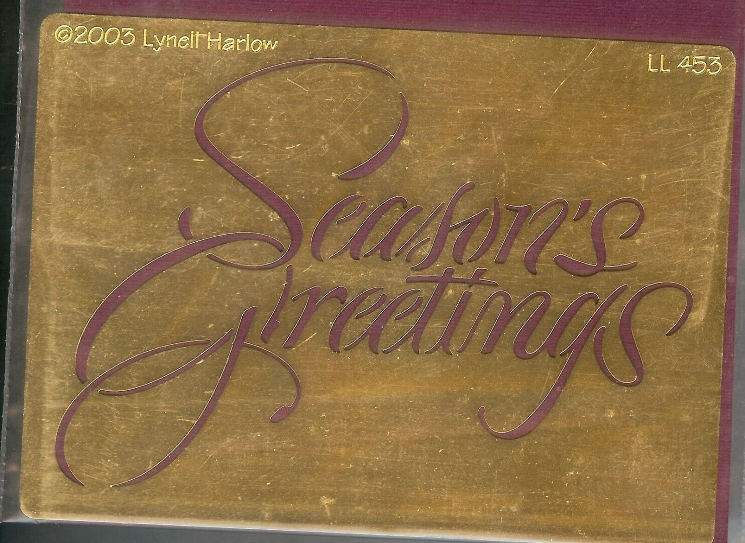 A wooden box with the words " seasons greetings ".
