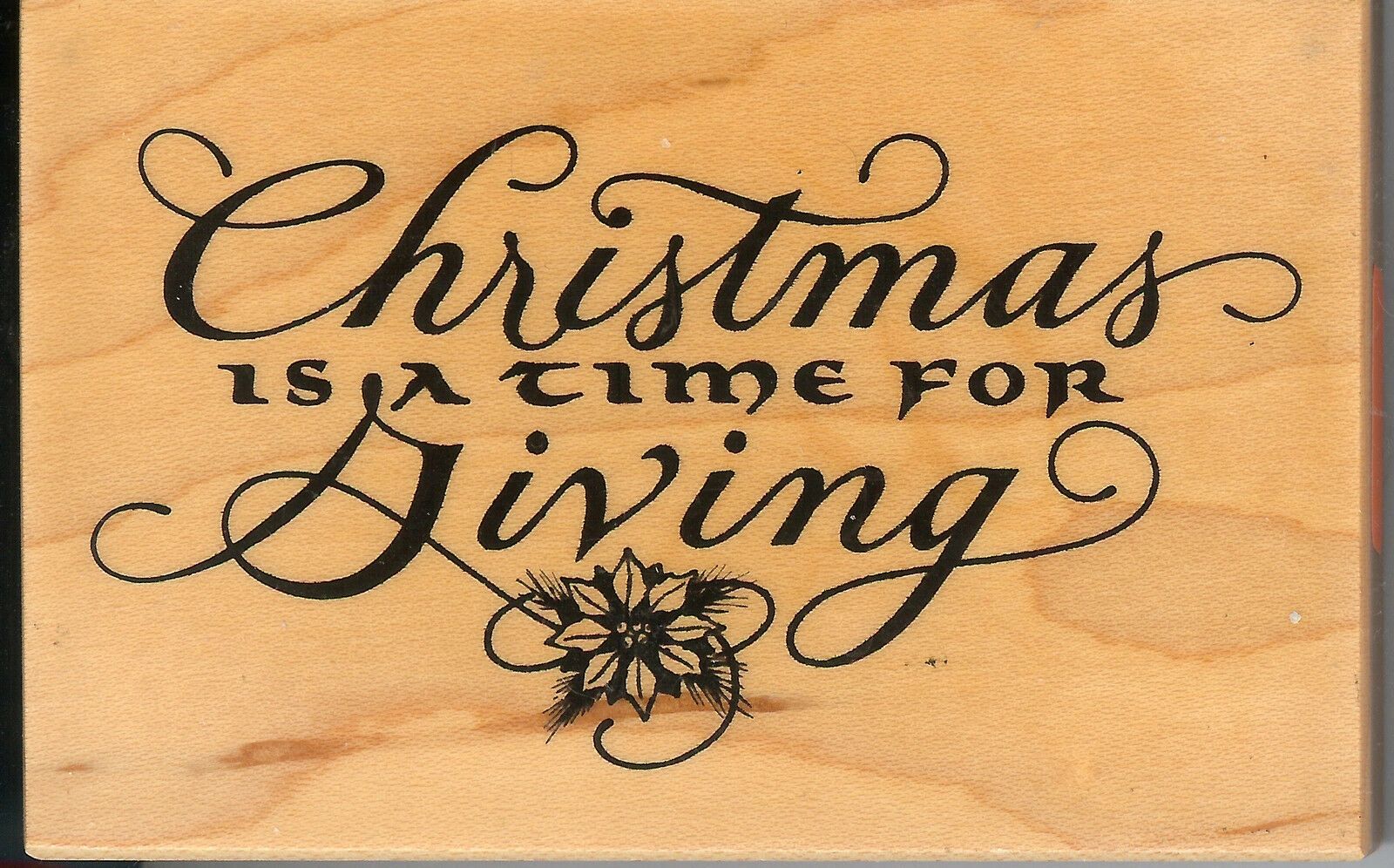 A christmas is a time for giving rubber stamp